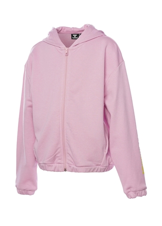 Hummel Kapüşon Yaka Düz Pembe Kadın Eşofman Üstü 921783-3505-HMLJAZZ ZIP HOODIE_1