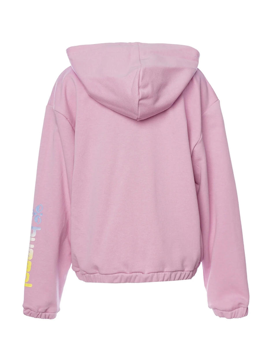 Hummel Kapüşon Yaka Düz Pembe Kadın Eşofman Üstü 921783-3505-HMLJAZZ ZIP HOODIE_3