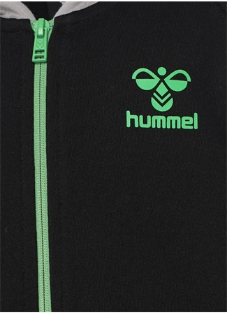 Hummel Kapüşon Yaka Düz Siyah - Gri Erkek Eşofman Üstü 921801-2001-HMLLUTHER ZIP HOODIE_2