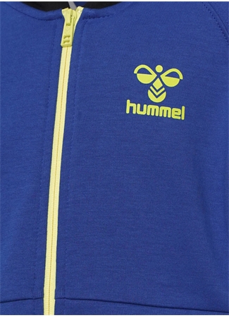 Hummel Kapüşon Yaka Düz Siyah - Lacivert Erkek Eşofman Üstü 921801-7788-HMLLUTHER ZIP HOODIE_2