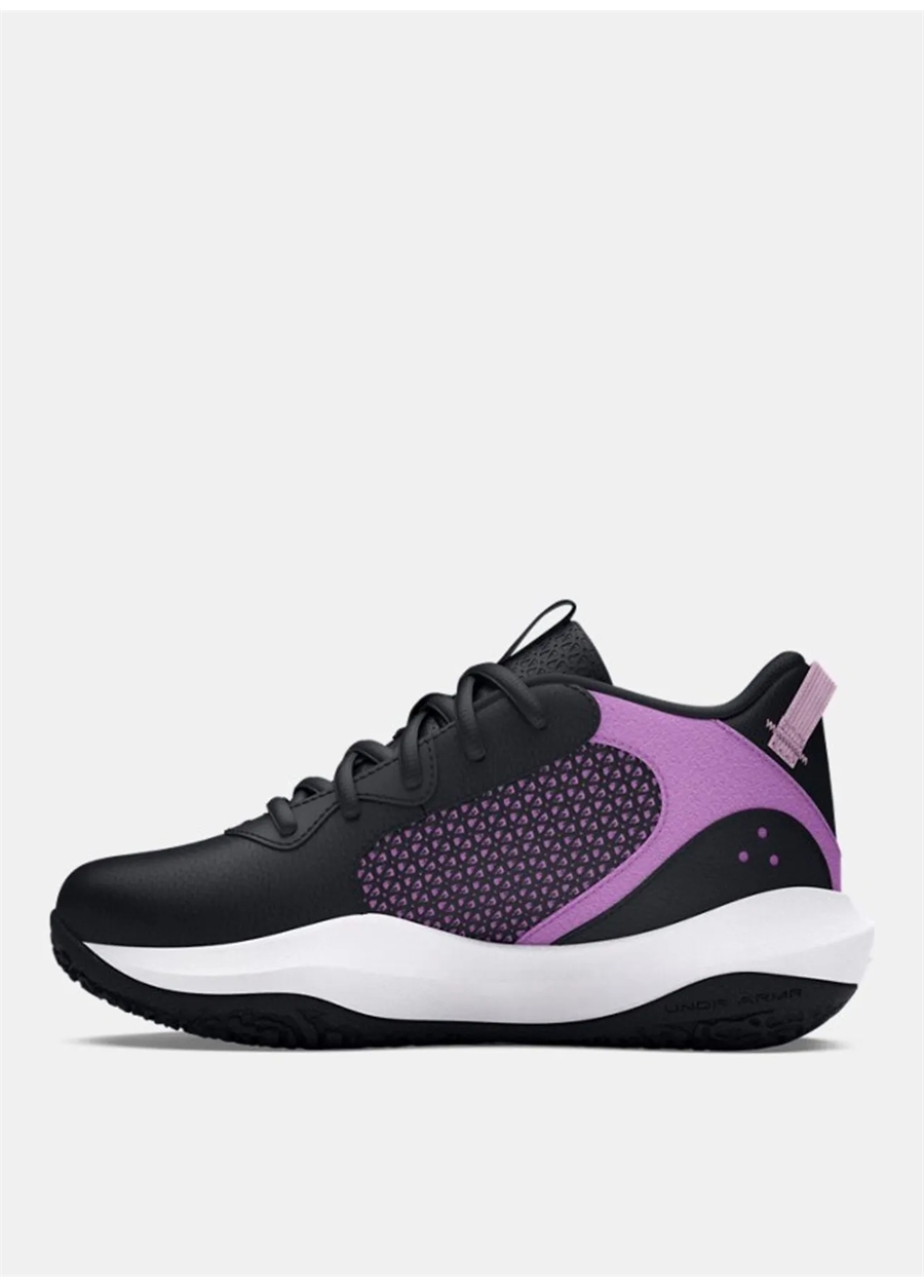 Under Armour Siyah - Mor Erkek Çocuk Basketbol Ayakkabısı 3025618-006-UA PS Lockdown 6_1