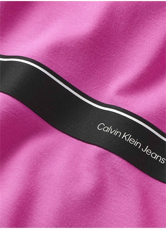 Calvin Klein Pembe Kız Çocuk Uzun Elbise PUNTO LOGO TAPE SS DRESS_2