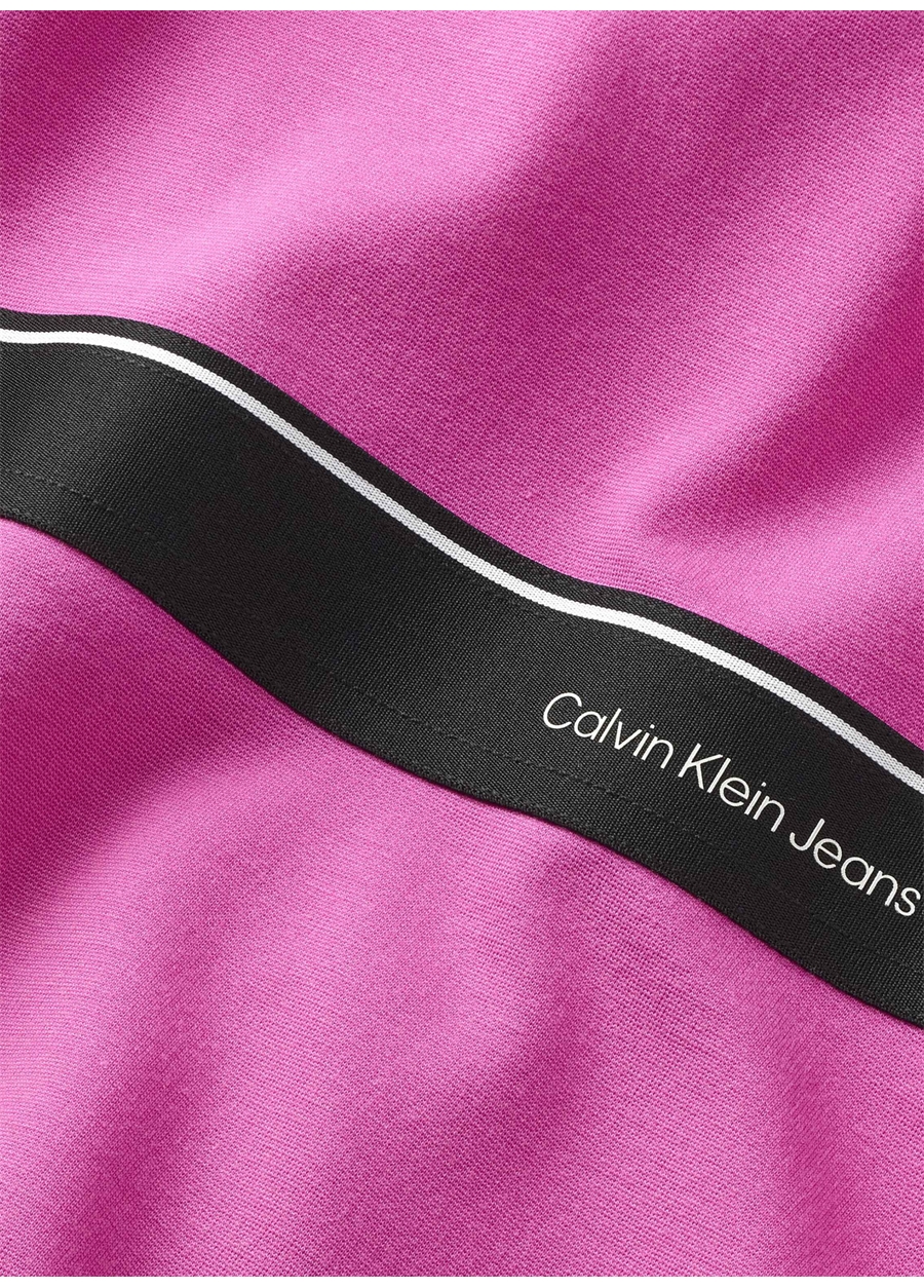 Calvin Klein Pembe Kız Çocuk Uzun Elbise PUNTO LOGO TAPE SS DRESS_2