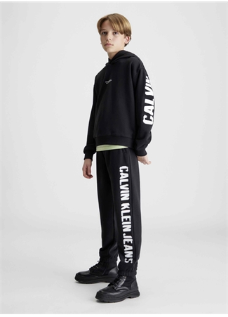 Calvin Klein Lastikli Paça Siyah Erkek Eşofman Altı PIXEL LOGO RELAXED JOGGER_0