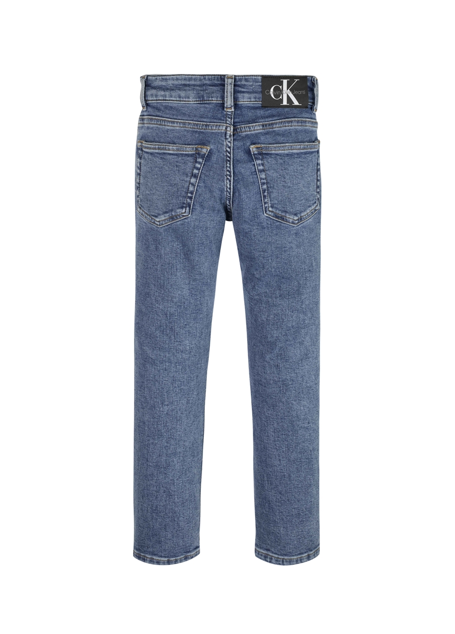 Calvin Klein DAD ESSENTIAL BLUE Normal Bel İndigo Erkek Denim Pantolon_1