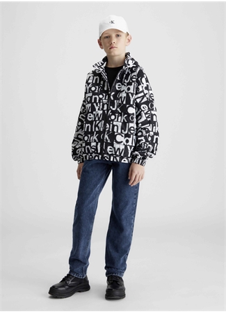 Calvin Klein Beyaz Erkek Mont GRID AOP WINDBREAKER_0