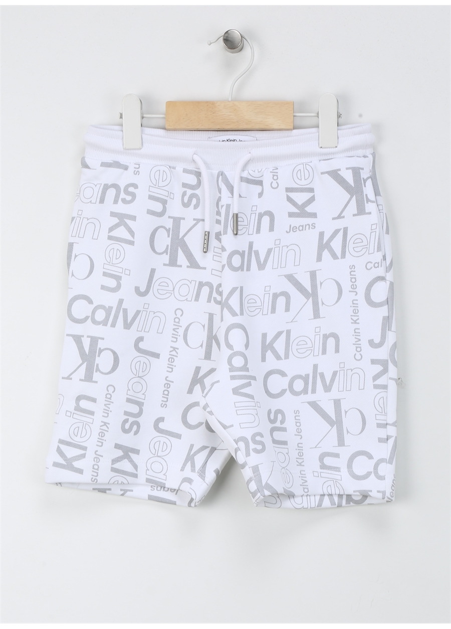 Calvin Klein Normal Beyaz Erkek Çocuk Şort INST. CK AOP SHORTS_0