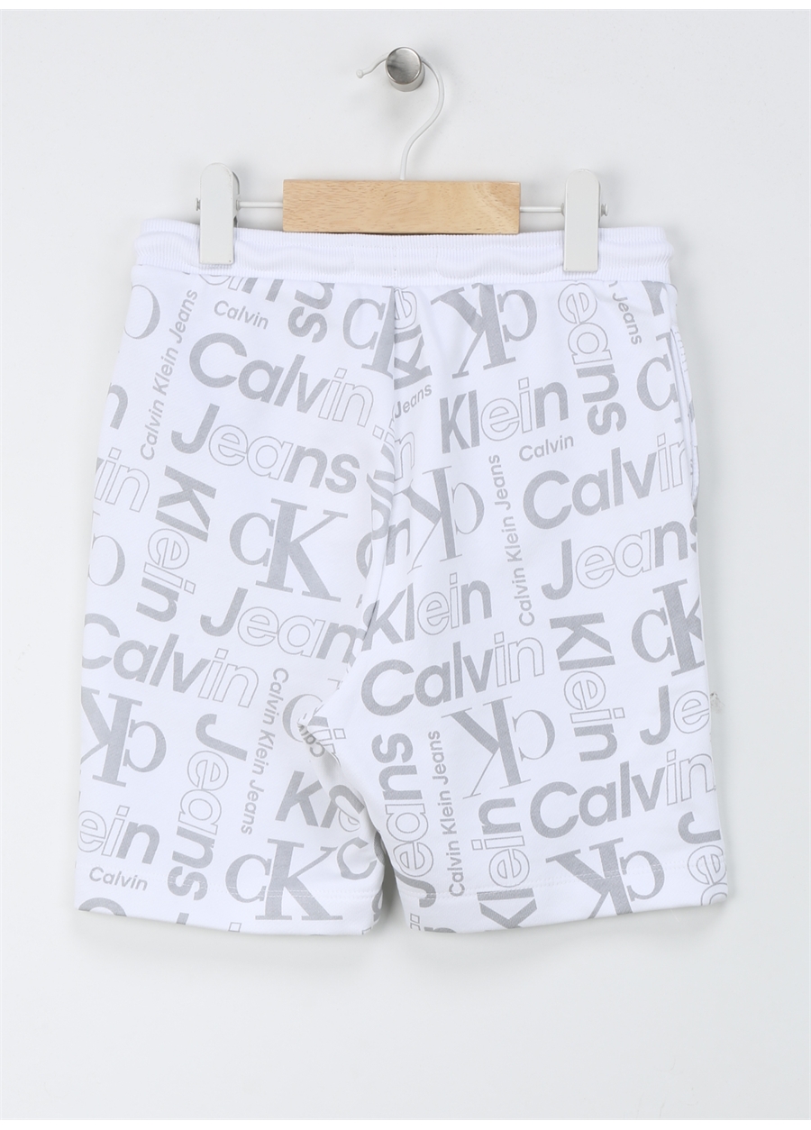 Calvin Klein Normal Beyaz Erkek Çocuk Şort INST. CK AOP SHORTS_1