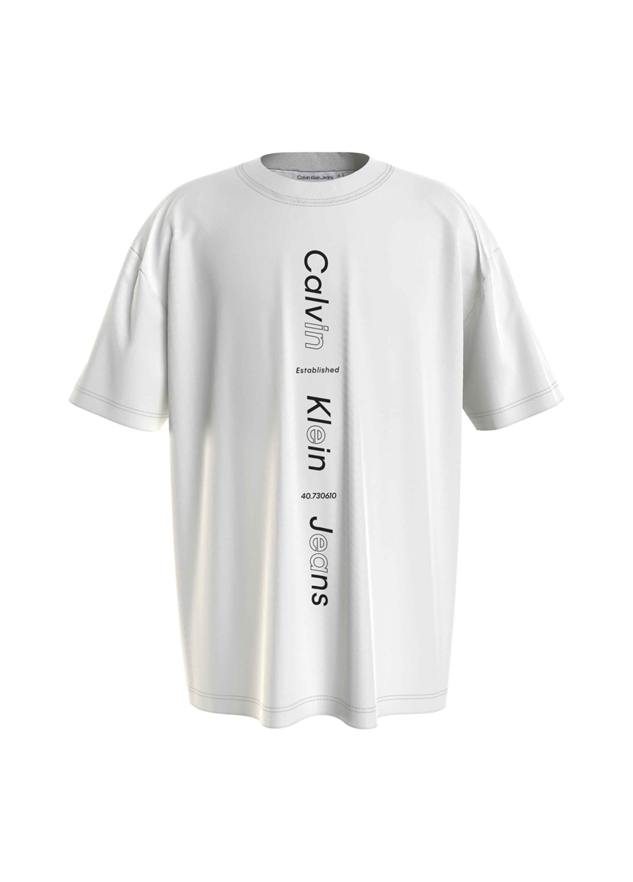 Calvin Klein Beyaz Kız Çocuk T-Shirt GRADIENT LG MESH RLX SS T-SHIRT_0