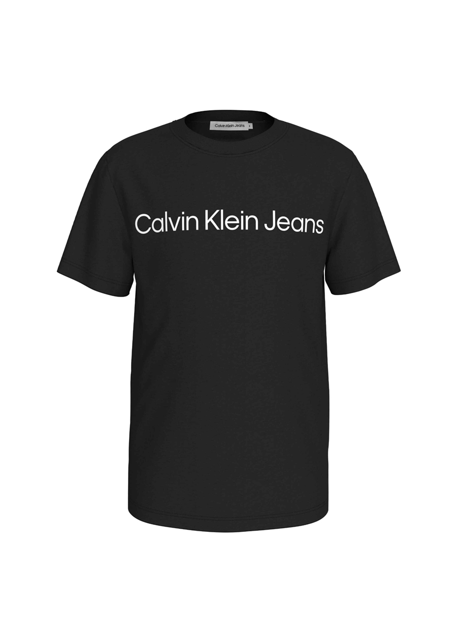 Calvin Klein Siyah Erkek T-Shirt INST. LOGO SS T-SHIRT