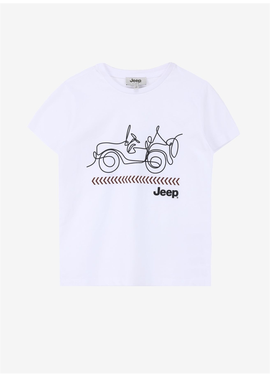 Jeep Baskılı Ekru Erkek Çocuk T-Shirt C4SB-TST4030_0