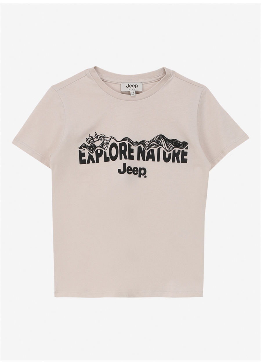 Jeep Taş Erkek Çocuk Bisiklet Yaka Relaxed Baskılı T-Shirt C4SB-TST4001_0