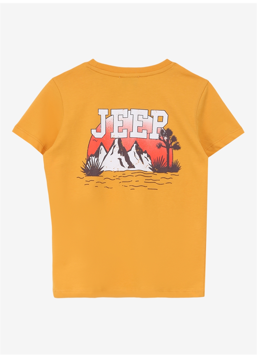 Jeep Hardal Erkek Çocuk Bisiklet Yaka Relaxed Baskılı T-Shirt C4SB-TST4020_1