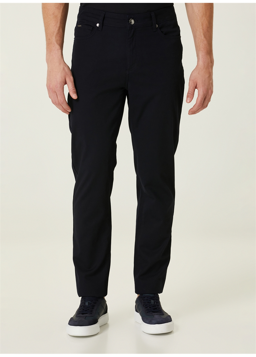 Network Normal Bel Düz Paça Slim Fit Lacivert Erkek Pantolon 1090663_1