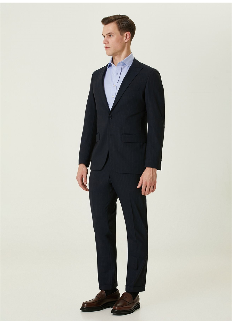 Network Normal Bel Slim Fit Lacivert Erkek Takım Elbise 1090705_3