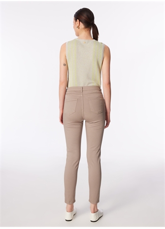 Network Normal Bel Skinny Fit Bej Kadın Pantolon 1091194_4