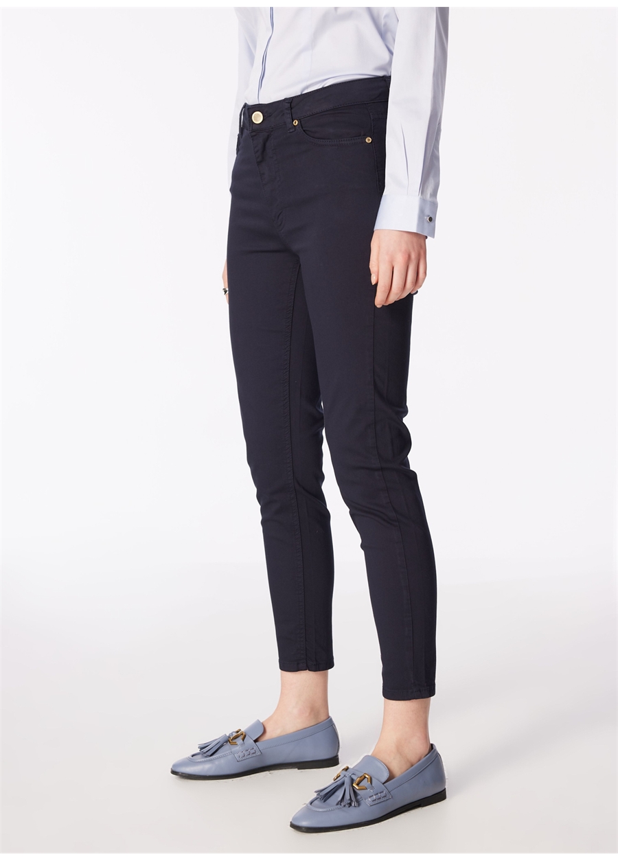 Network Normal Bel Skinny Fit Lacivert Kadın Pantolon 1091194_2