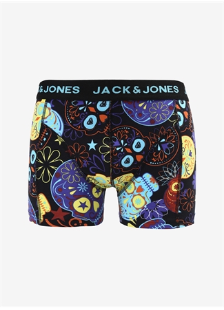 Jack & Jones Siyah Erkek Boxer 12262298_JACCOLORFUL SKULL TRUNK TR