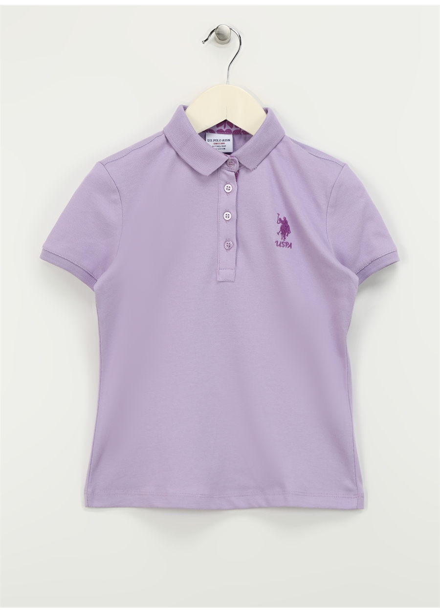 U.S. Polo Assn. Lila Kız Çocuk Slim Fit Polo T-Shirt TP01-IY024