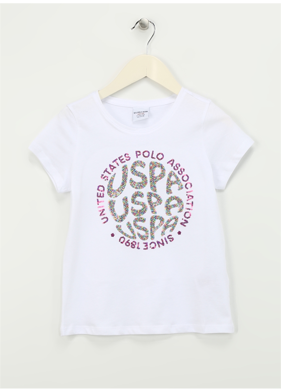 U.S. Polo Assn. Beyaz Kız Çocuk T-Shirt SADE