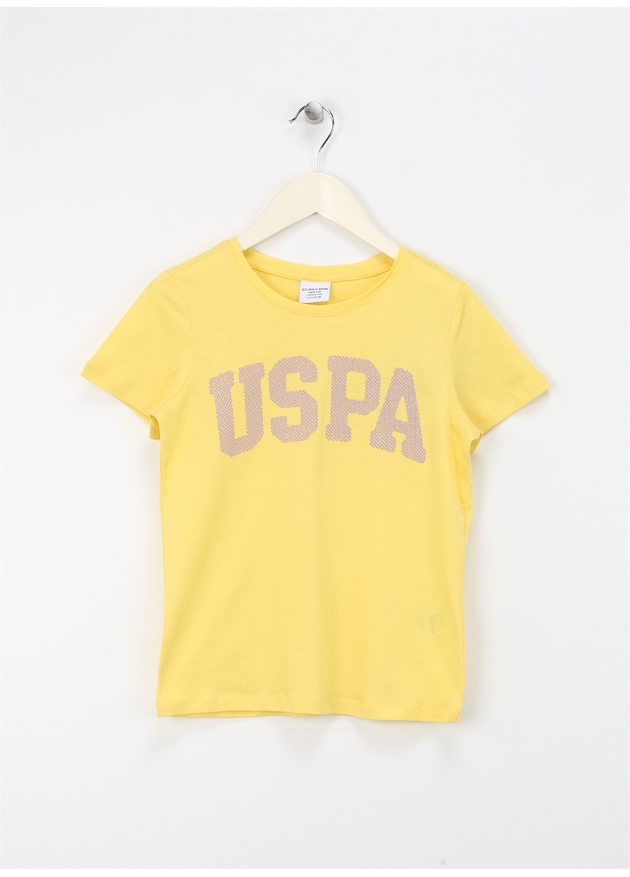 U.S. Polo Assn. Sarı Kız Çocuk T-Shirt KEAN-IY24