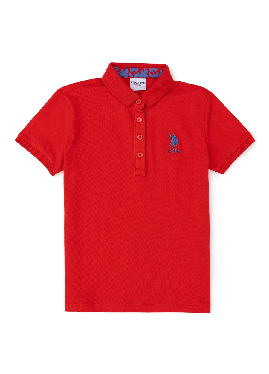U.S. Polo Assn. Kırmızı Kız Çocuk Slim Fit Polo T-Shirt TP01-IY024