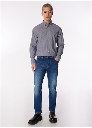 Lee Cooper JAGGER ELLERY BLUE M Normal Bel Slim Fit Erkek Denim Pantolon 242 LCM 121025