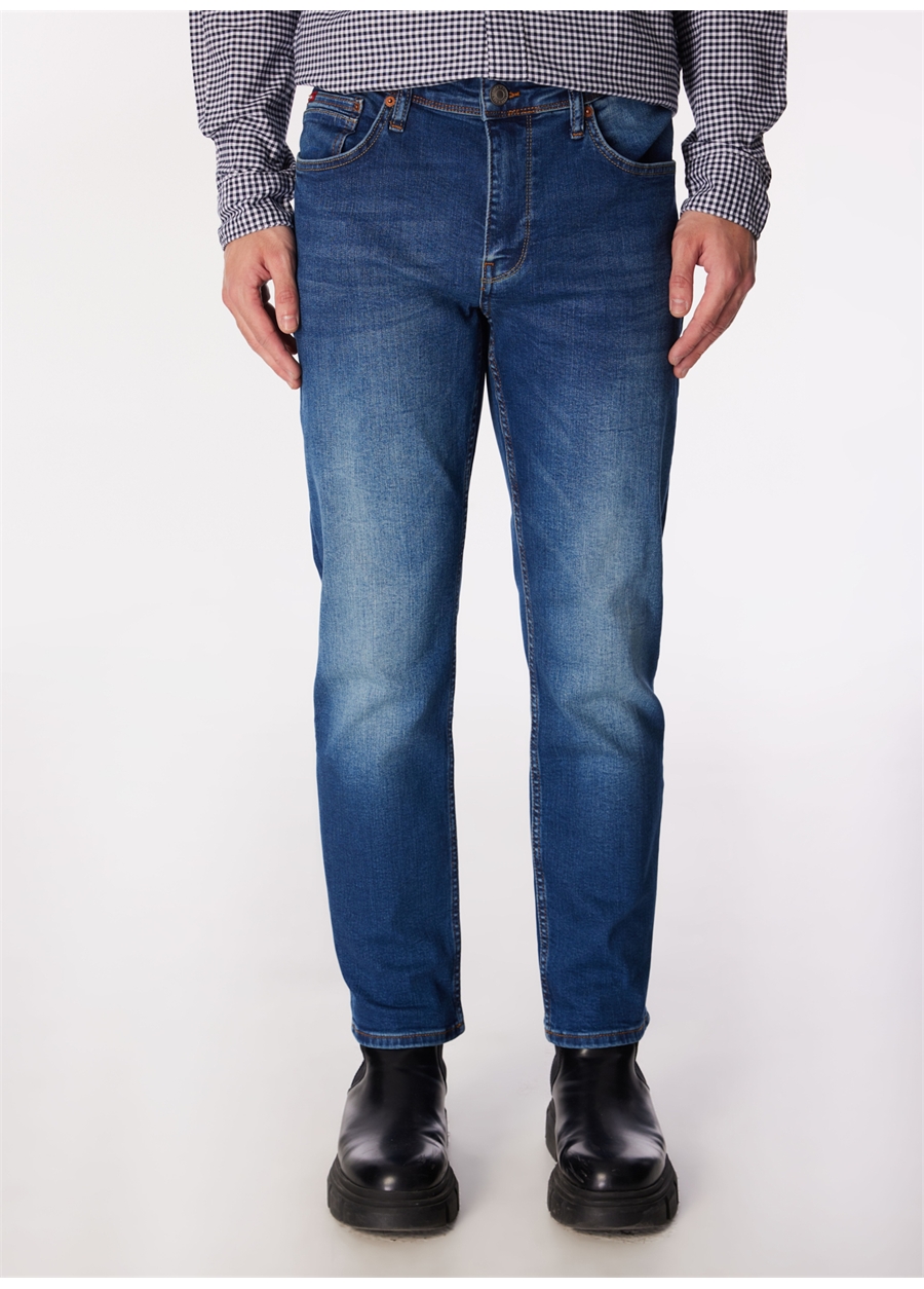 Lee Cooper JAGGER ELLERY BLUE M Normal Bel Slim Fit Erkek Denim Pantolon 242 LCM 121025_2