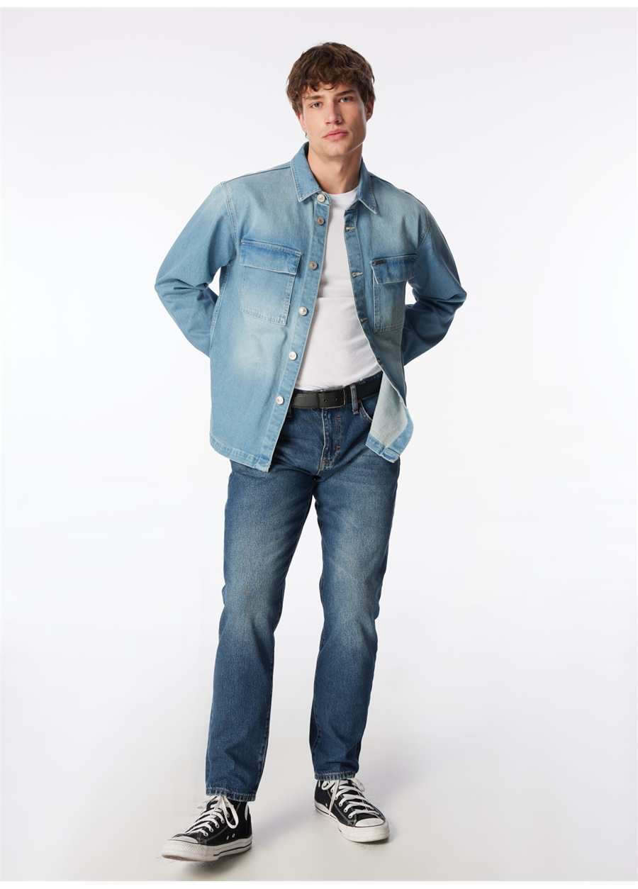 Lee Cooper Erkek Denim Ceket 242 LCM 141001 KARELA HEIMDALL BLUE_3