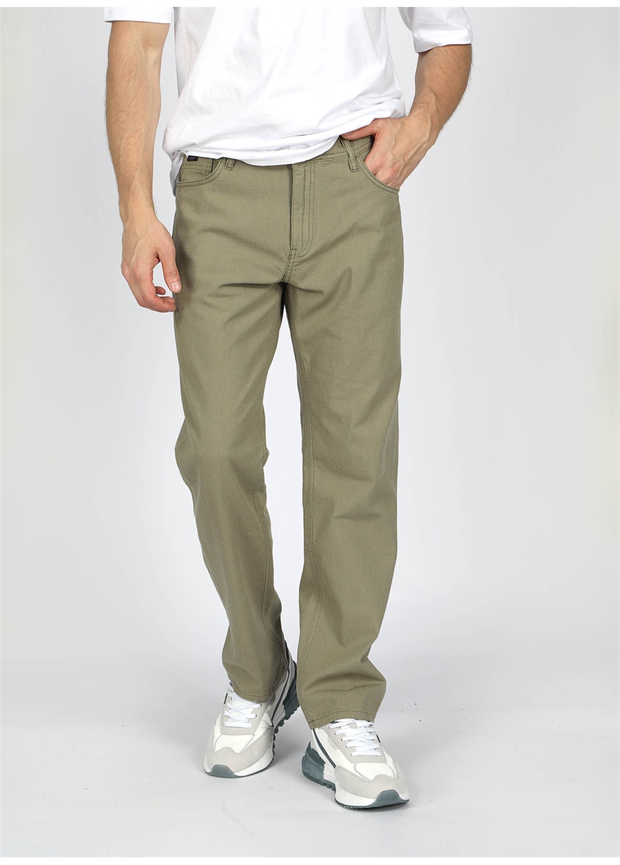 Lee Cooper Normal Bel Straight Yeşil Erkek Chino Pantolon 242 LCM 221002 RICKY ND 1 VIZON_1