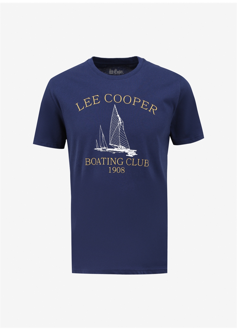 Lee Cooper Yuvarlak Yaka Lacivert Erkek T-Shirt 242 LCM 242014 WILLY A.LACİVERT