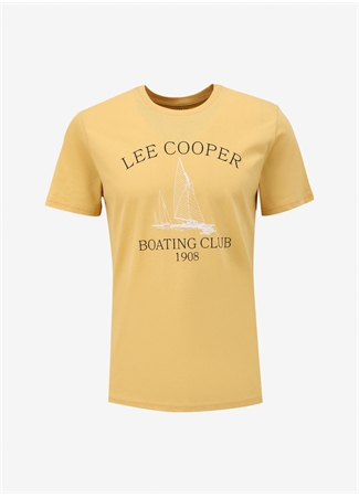 Lee Cooper Yuvarlak Yaka Sarı Erkek T-Shirt 242 LCM 242014 WILLY SAFRAN