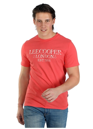 Lee Cooper Yuvarlak Yaka Turuncu Erkek T-Shirt 242 LCM 242016 CADOR MERCAN_1