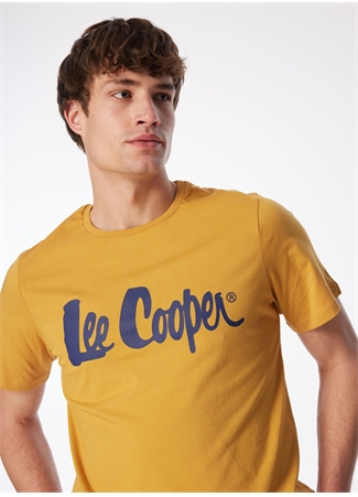 Lee Cooper Yuvarlak Yaka Sarı Erkek T-Shirt 242 LCM 242017 LONDONLOGO SAFRAN_2