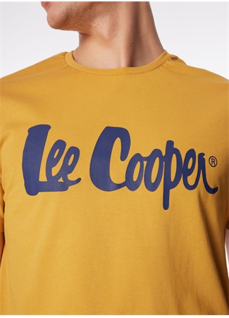 Lee Cooper Yuvarlak Yaka Sarı Erkek T-Shirt 242 LCM 242017 LONDONLOGO SAFRAN_3