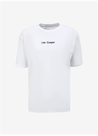 Lee Cooper Yuvarlak Yaka Beyaz Erkek T-Shirt 242 LCM 242006 AYLEX BEYAZ_5