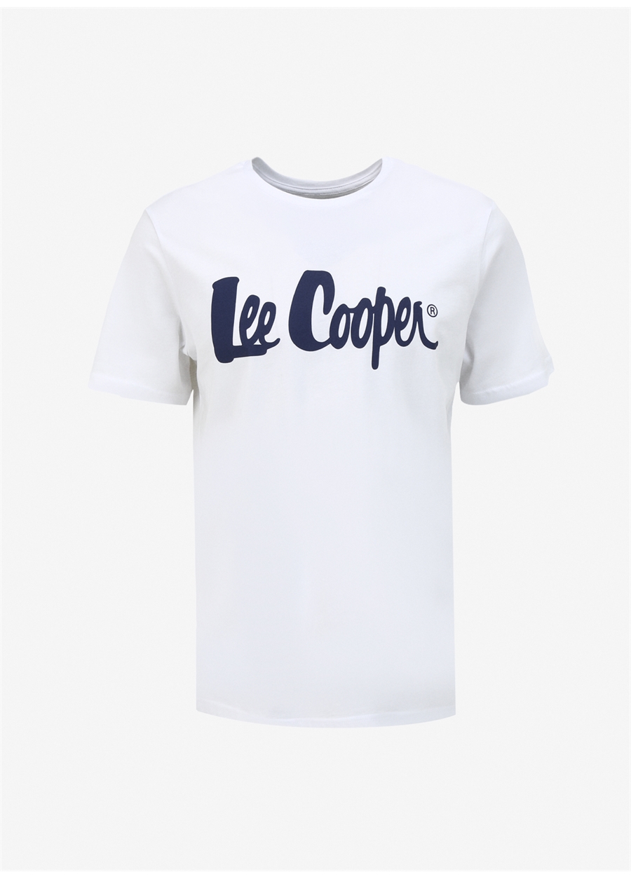 Lee Cooper Yuvarlak Yaka Beyaz Erkek T-Shirt 242 LCM 242017 LONDONLOGO BEYAZ-L_5