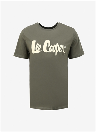 Lee Cooper Yuvarlak Yaka Haki Erkek T-Shirt 242 LCM 242017 LONDONLOGO HAKİ_5