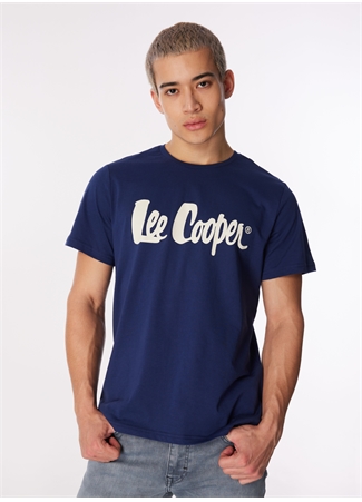 Lee Cooper Yuvarlak Yaka Lacivert Erkek T-Shirt 242 LCM 242017 LONDONLOGO LACİVERT_0