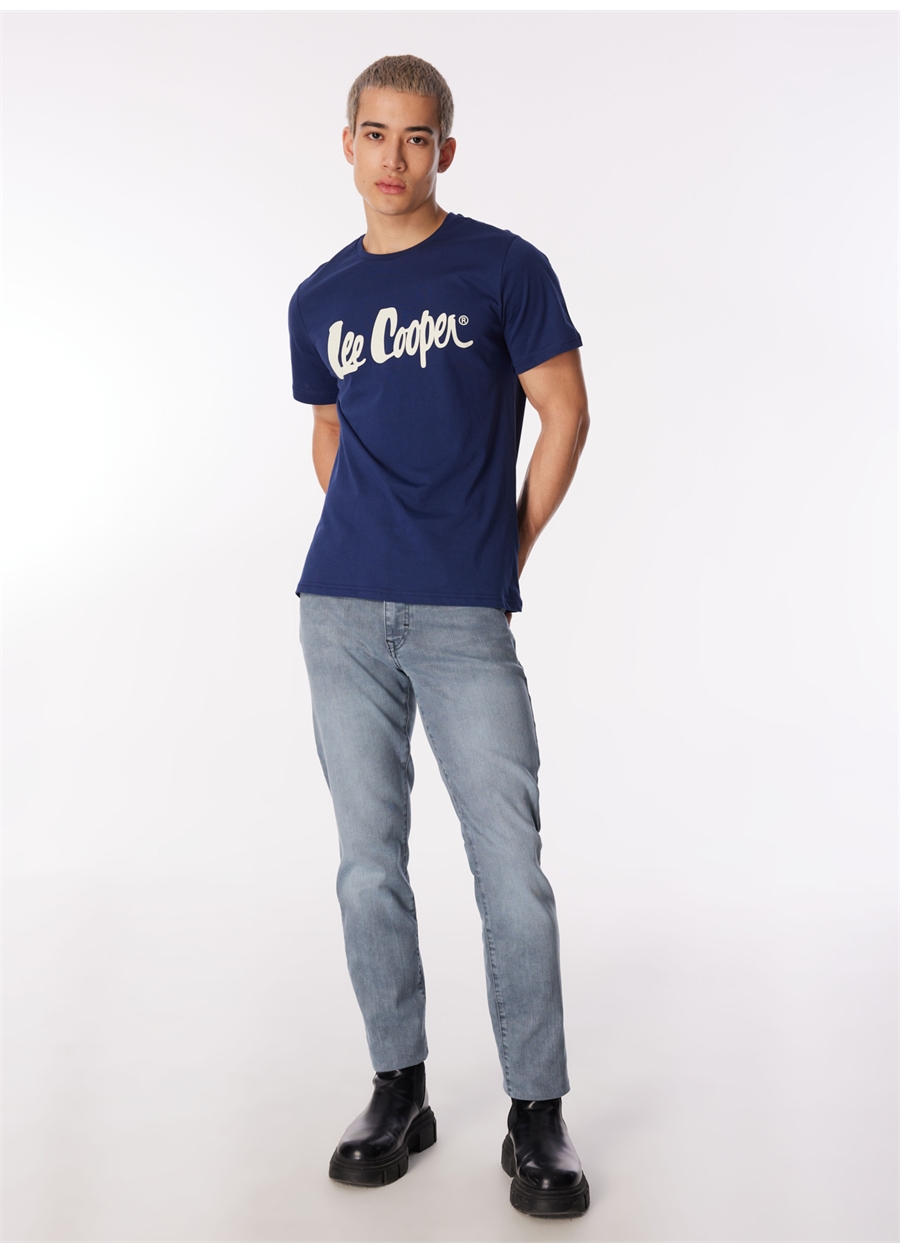 Lee Cooper Yuvarlak Yaka Lacivert Erkek T-Shirt 242 LCM 242017 LONDONLOGO LACİVERT_1