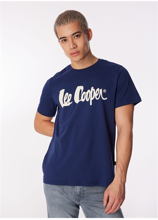 Lee Cooper Yuvarlak Yaka Lacivert Erkek T-Shirt 242 LCM 242017 LONDONLOGO LACİVERT_2