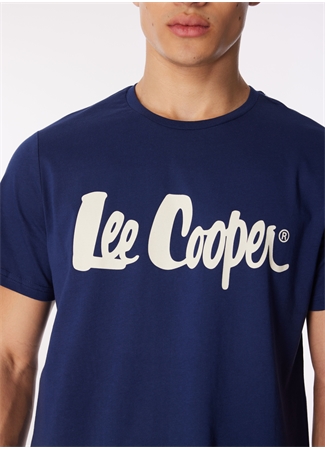 Lee Cooper Yuvarlak Yaka Lacivert Erkek T-Shirt 242 LCM 242017 LONDONLOGO LACİVERT_3