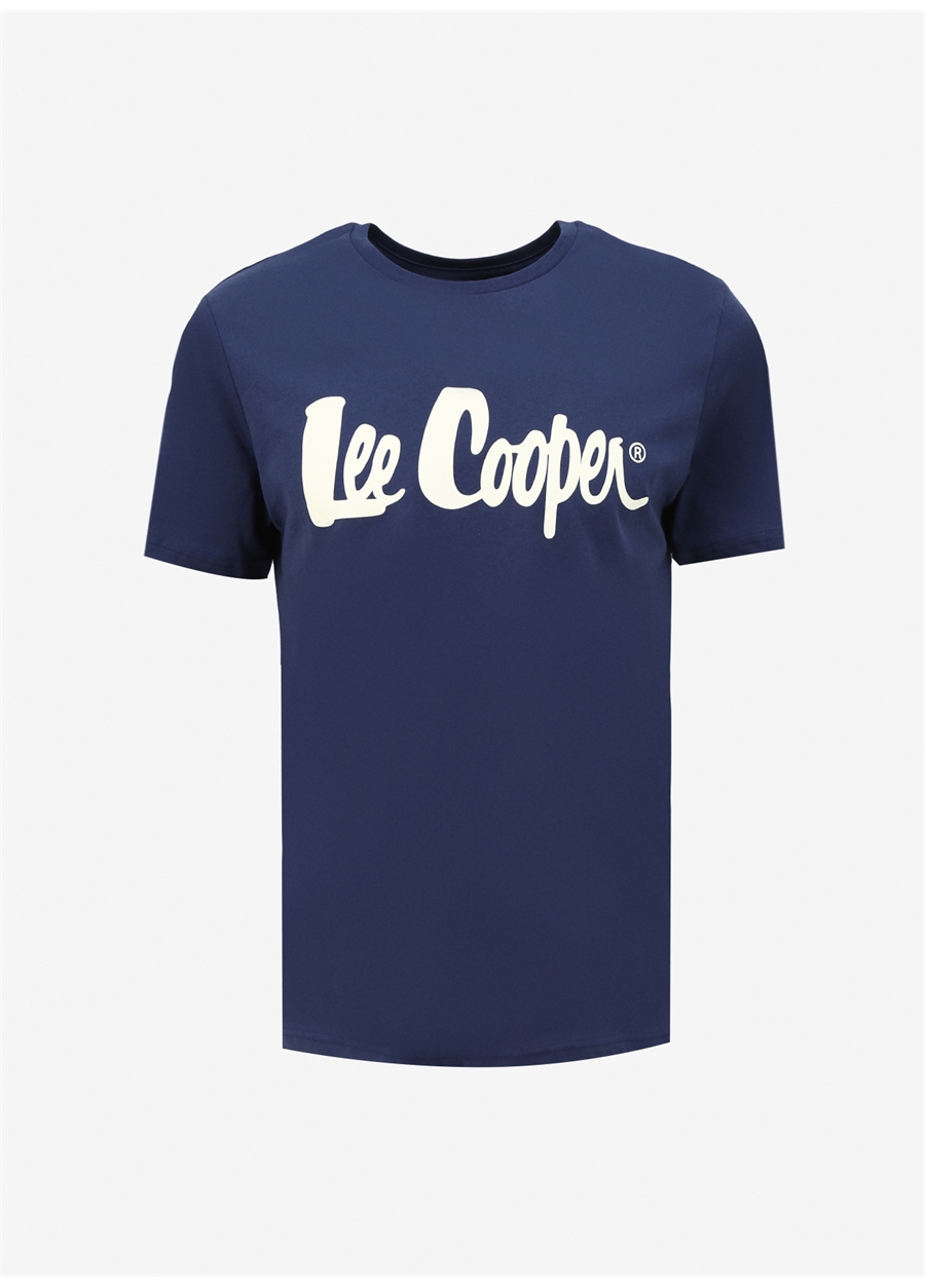 Lee Cooper Yuvarlak Yaka Lacivert Erkek T-Shirt 242 LCM 242017 LONDONLOGO LACİVERT_5