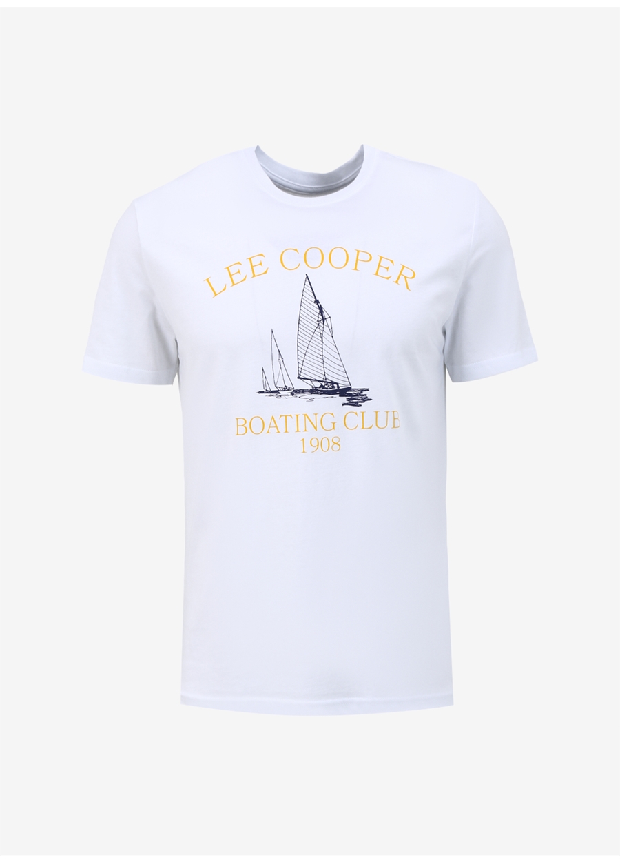 Lee Cooper Yuvarlak Yaka Beyaz Erkek T-Shirt 242 LCM 242014 WILLY BEYAZ