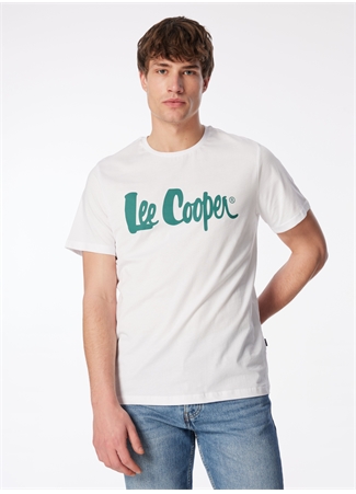 Lee Cooper Yuvarlak Yaka Beyaz Erkek T-Shirt 242 LCM 242017 LONDONLOGO BEYAZ-Y