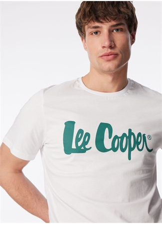 Lee Cooper Yuvarlak Yaka Beyaz Erkek T-Shirt 242 LCM 242017 LONDONLOGO BEYAZ-Y_2