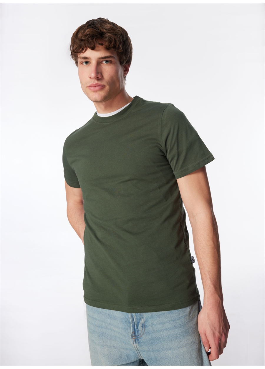 Lee Cooper Yuvarlak Yaka Yeşil Erkek T-Shirt 242 LCM 242019 BASELO ZÜMRÜT YEŞİLİ