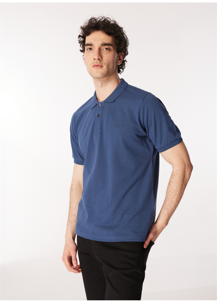 Lee Cooper İndigo Erkek Polo T-Shirt 242 LCM 242025 TWINS İNDİGO_2