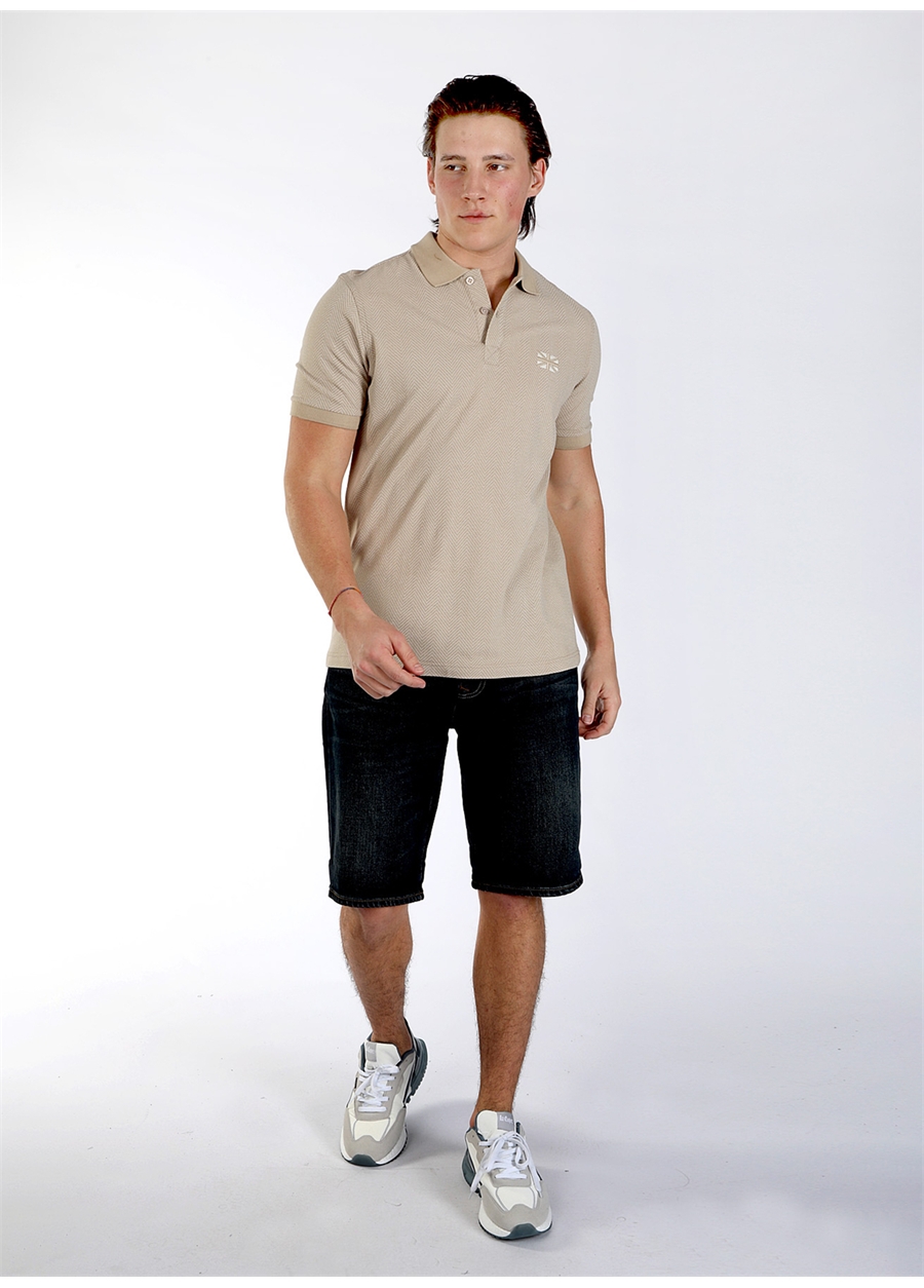 Lee Cooper Bej Erkek Polo T-Shirt 242 LCM 242032 NAVAGOİ BEJ_0