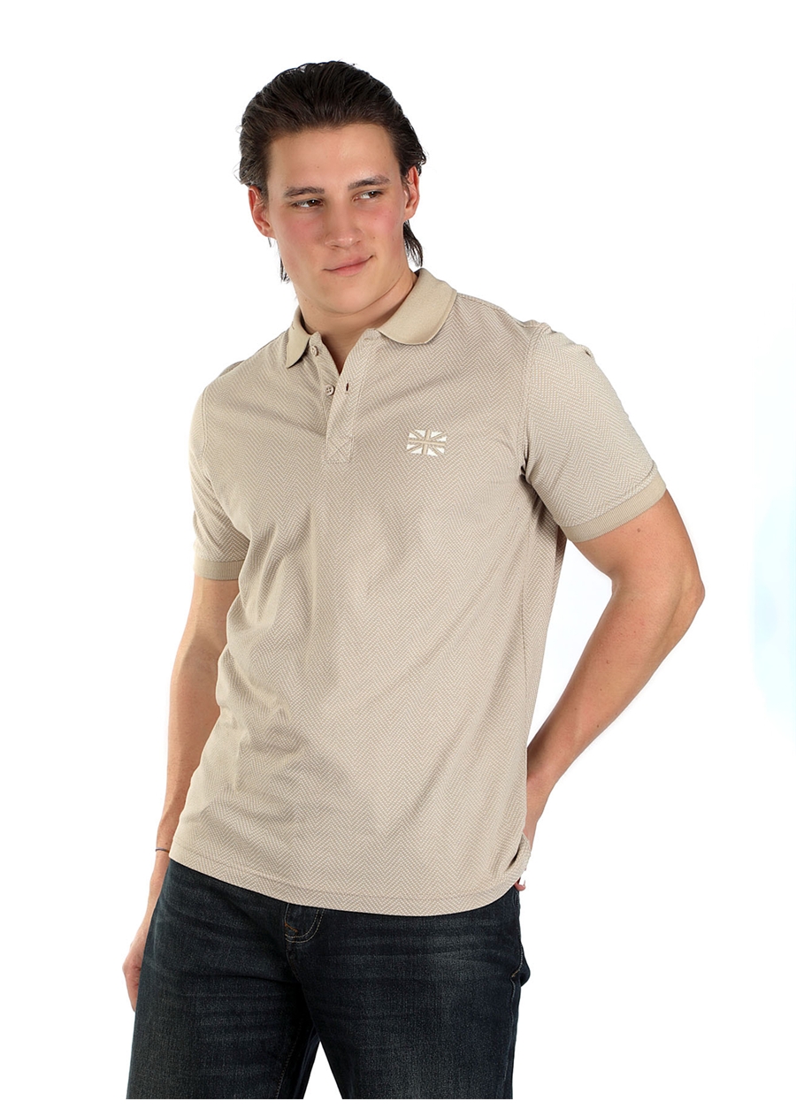 Lee Cooper Bej Erkek Polo T-Shirt 242 LCM 242032 NAVAGOİ BEJ_1